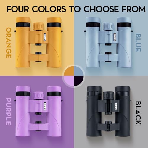 10x25 Binoculars for Kids Mini Pocket Compact Binoculars Waterproof Small Binocular for Bird Watching Travel Stargazing Outdoor Sports Orange - color: Orange