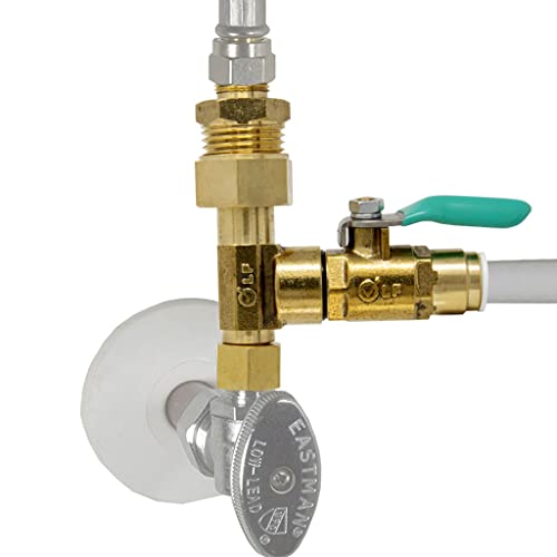 Metpure Ice Maker Refrigerator Water Line Kit, 25 ft x 3/8" - size: Fridge Install Kit - 3/8" Valve & Supply Line