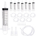 8 Pack 100ml Large Plastic Syringe with 40 inch Handy Plastic Tubing and Connections for Liquid Measuring Watering Pet Feeding