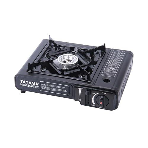 8,000 BTU Black Butane Gas Portable Camping Stove