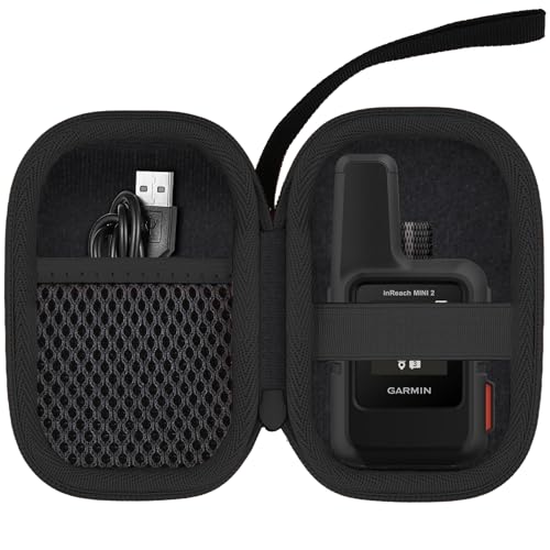 Hard Travel Case for Garmin inReach Mini 3 Satellite Communicator | Compatible with Garmin inReach Mini 3 Plus 2, Carrying Case, Zipper for Smooth Opening and Closing, Black Case - color: Black Case