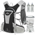 IX INOXTO Hydration Pack Backpack, Lightweight Water Backpack with 2L Hydration Bladder Daypack for Men Women,Running Hydration Vest for Trail Running Hiking Cycling Race Climbing - color: Black grey
