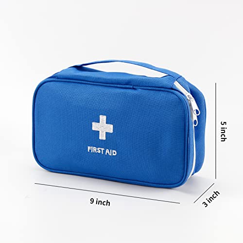 Portable Empty First Aid Kit Bag, Travel Medicine Pouch, Small Medical Bag (2 Pieces Blue) - color: 2 Pieces Blue