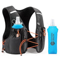 Sahara Sailor Running Vest for Women Men, 2PCS 500ml Soft Flasks, Adjustable Chest Waist Fit, Multi-Pockets, Lightweight Breathable Reflective Hydration Backpack for Running, Trail, Cycling, Hiking - size: L (42–50 in)
