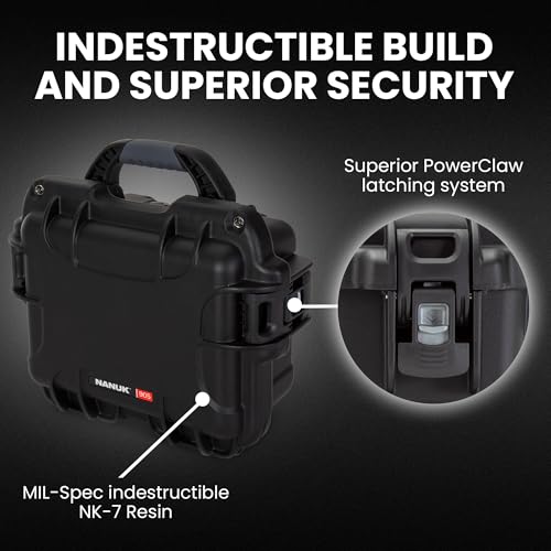 NANUK 905 Camera Hard Case with Padded Divider, Waterproof - color: Black, size: Padded Divider