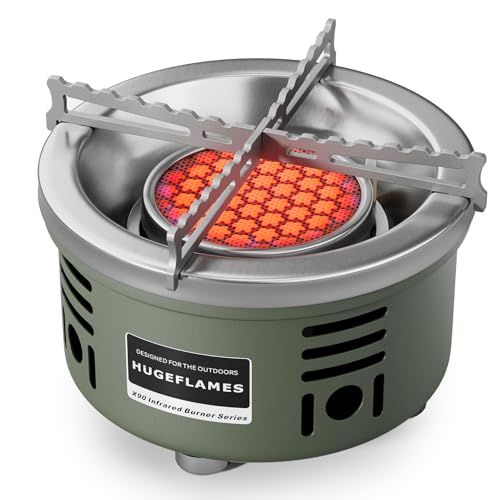 Portable Camping Stove Small Propane Butane Stove Windproof Cooking Burner Gas Stoves with Carrying Case (Infrared Stove) - style: Infrared Stove