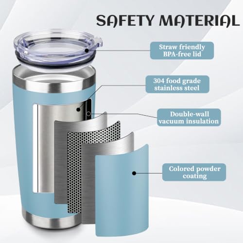 StarSpeed 20oz Stainless Steel Travel Coffee Tumbler,Maya Blue - color: Maya Blue