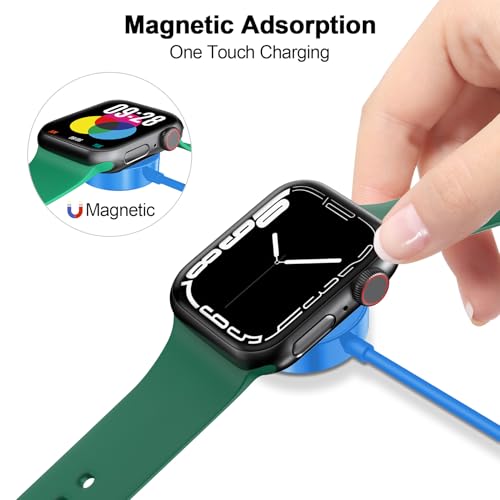 2026 Upgraded for Apple Watch Charger Magnetic USB C Fast Charging Cable | Wireless iWatch Chager Cable Dual-Chip Compatible with Apple Watch Series Ultra/SE/11/10/9/8/7/6/5/4/3/2-3.3FT,Blue - color: Blue, size: 1.0M