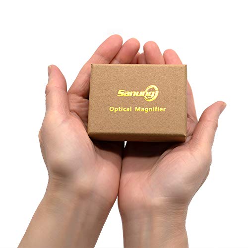 Sanung 8X Dome Magnifying Glass High Definition Round High Transparent Acrylic Optical Magnifier Reading Aid Paperweight Half Ball Lens Magnifier for Reading Books Map Newspapers - size: Compact