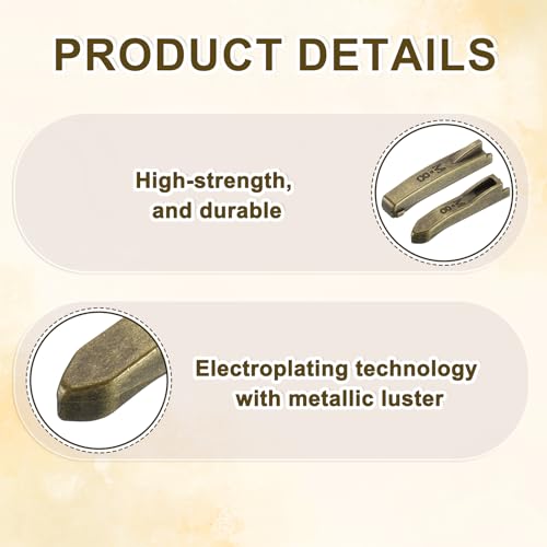 uxcell 8Set Double Open Zipper Repair Latch Kits, #8 Copper Insert Pins Zipper Stopper for Bags Coats Jackets Zippers Repairing Replacement, Bronze - color: Bronze, size: #8