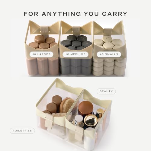 Cadence Parcel - Clear Travel Kit with Zipperless Magnetic Closure - Cove, Large - Durable, Leak-Resistant and TSA Approved Toiletry Bag - Modular Organization - Recycled TPU (2 Qt) - color: Cove, size: Large