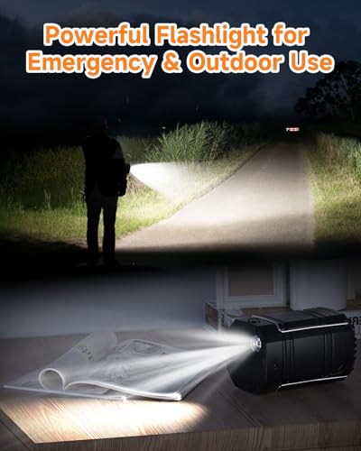 Solar Camping Lantern 4 Pack, Rechargeable LED Lantern with Flashlight