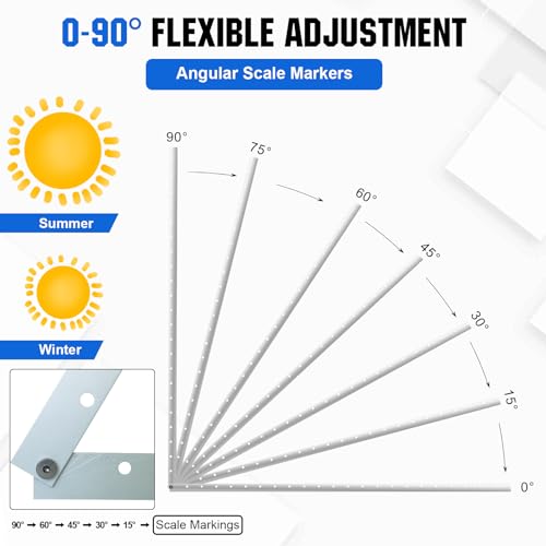 ECO-WORTHY Upgraded 45in Solar Panel Mount Brackets, with Foldable Tilt Legs, Suitable for 2pcs 100W/1pcs 200W 300W 400W Solar Panels,Adjustable Mounting Brackets Kits for RV, Roof, Boat, and Off-Grid - size: 45in (1-Pack)