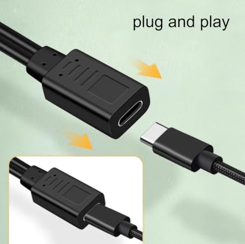 USB C Splitter Charge Cable,1 Feet USB Type C 1 Female to 2 Dual Male Y Splitter Extension Charging Cable(Only for Charging,Can't Transmit Data) - color: Type C female to 2*Type C male
