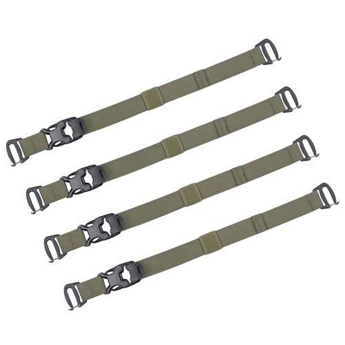 MOLLE Tactical Straps for Backpack - Adjustable 7.5-22 inch Compression Tie Down Straps for Gear, Rucksack, Tripod and Sleeping Bag - Heavy Duty 1000D Nylon (Army Green, 4-Pack) - size: 4-Pack, style: Army Green