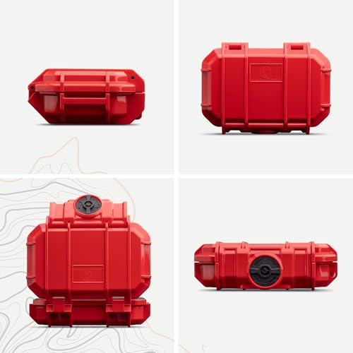 Evergreen 52 Waterproof Dry Box Protective Case - Travel Safe/Mil Spec/USA Made - for Cameras, Camping, Fishing, Hiking, Traveling, Water Sports, Knives, Survival (Red) - color: Red