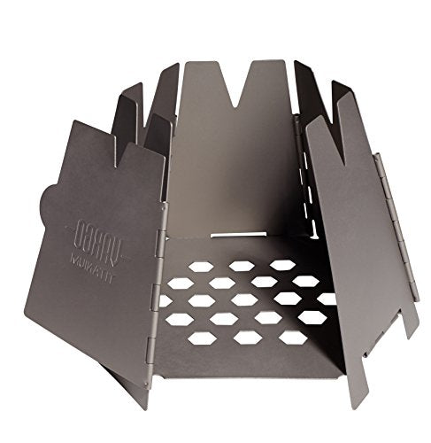Vargo Hexagon Backpacking Wood Stove - Stainless Steel Camping Stove for Outdoor Cooking and Survival - color: Silver
