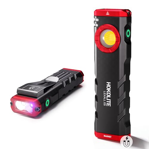 lexall E5 EDC Flashlight with 365nm UV, 1300LM Rechargeable Pocket Light