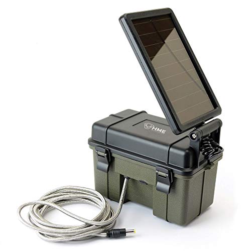 HME Trail Camera 12V/Solar Auxiliary Power Pack Durable Weather-Resistant Housing Easy Installation & Versatile Compatibility, Black | Weather-resistant housing, Easy installation - size: 1 Count (Pack of 1)