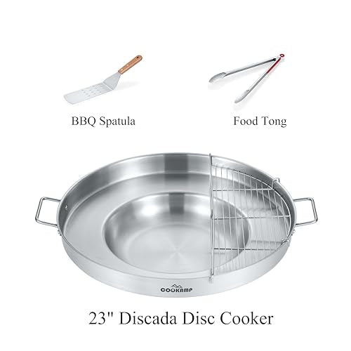 COOKAMP Propane Burner for Outdoor Cooking (Concave Comal Set) - size: Single Burner-Concave Comal Set