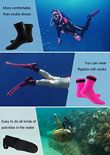 SUJAYU 3mm Neoprene Socks Water Socks Dive Boots Diving Gear Surf Booties Wetsuit Booties Waterproof Foot Covers for Swimming - size: Medium