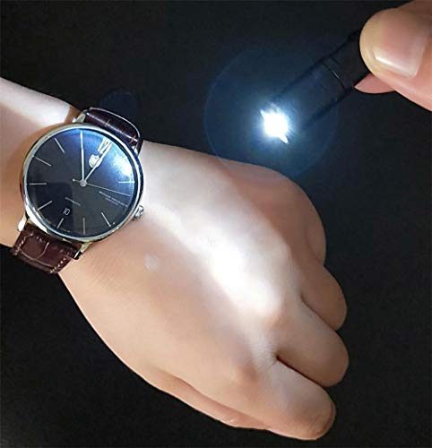 e1 The World's Smallest Flashlight Micro Tiny Mini Keychain Light Long-Lasting Safety Light for Everyday Carry Emergencies Outdoor Dog Walking Hiking Camping Nice Gift for Parents and Kids - color: Red