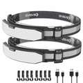 svsviio K0209*2PCS 1500 Lumen Rechargeable Headlamp,230° Wide Beam Super Bright LED Head Lamp,4 Modes,Red Light,IPX5,Head Lights for Forehead,Hard Hat Light for Adults Camping,Hiking,Mechanic - size: 2 Pack