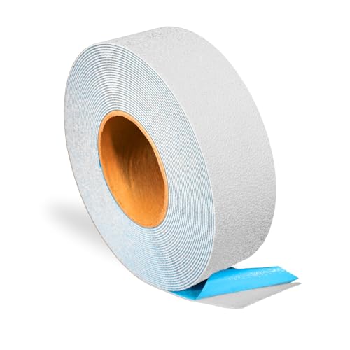 DuraMark RPT-750 Reflective Pavement Marking Tape, White, 2 in x 36 ft | Permanent rubber base bonds to asphalt and concrete; glass-bead reflectivity improves low-light visibility. - color: White, size: 2 Inch x 36 Ft