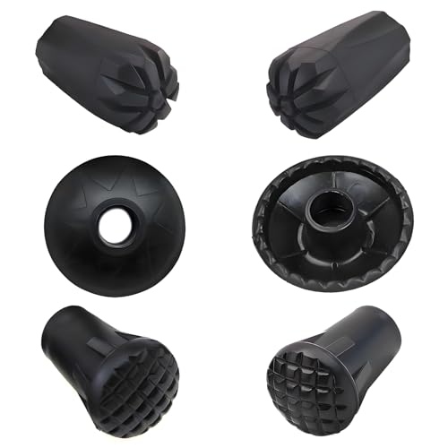 6Pcs Trekking Pole Tips Replacement Protectors, Rubber Feet for Hiking Pole Tips Rubber Tips Accessories, Fits Most Standard Walking Sticks Shock Absorbing(11mm/0.43" Hole Diameter) - size: 137