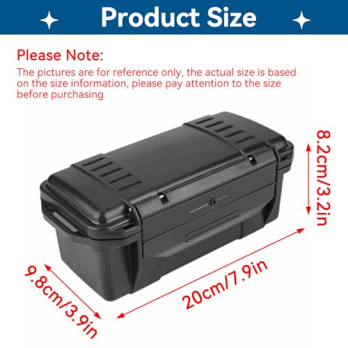 Dry Storage Box, 3 Types Survival Box Container Outdoor Shockproof Case Portable Storage Container for Camping Hiking Outdoor Activities - size: C-style waterproof tank: 200*98*82mm