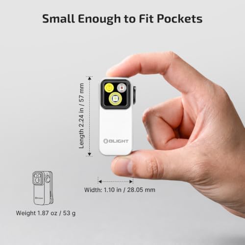 OLIGHT Oclip Pro Rechargeable EDC Clip-on Flashlight, White - color: White