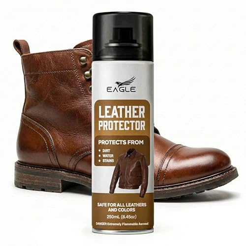 Leather Waterproof Protector Spray – Leather Water Repellent for Boots, Shoes, Furniture & Jackets, Waterproofing & Leather Sealer Spray, 250mL