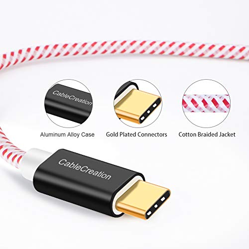 Short USB C to USB A 1.6ft,USB A to Type C Cord for iPhone/Laptop/Carplay | Anti Tear Braided, 0.5ft~10ft, 3A Fast Charging, 480Mbps, 56Kohm Pull-up Resistor,for Powerbank Cellphone Android Auto - color: Red, size: 1.6FT