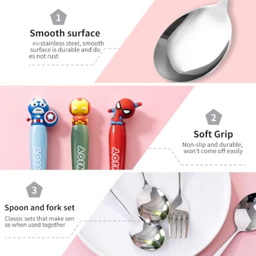 2 Pcs Cute Spider Utensils Set, Novelty Flatware with Cute Silverware Spoon and Fork, Portable Travel Set (spider) - color: spider