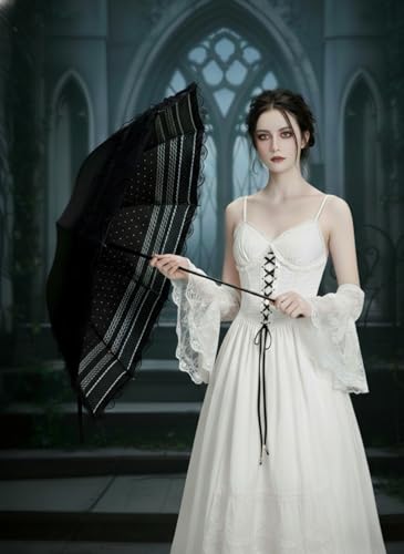 Honeystore Princess Lace Ultraviolet-Proof Folding Umbrella Anti-uv Dome Parasol - color: Style1 Black