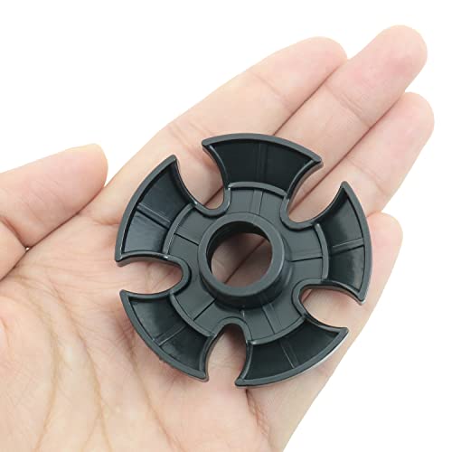 MEETOOT 6pcs Rubber Pole Tip Protectors Trekking Pole Mud Snow Baskets, Replacement Accessory for Ski Pole, Black - style: Petal