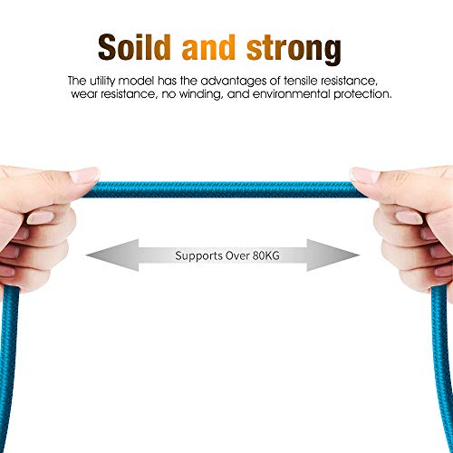 10ft USB A to USB C Cable Fast Charging Braided for Samsung Galaxy S26/S25/S24 Ultra/Plus/FE, A56 5G, A36 5G, A26 5G, A17 5G, A16 5G, Moto G Power/Stylus/Play, TCL 50/40, Pixel (Electric Blue) - color: Electric Blue, size: 10 Feet
