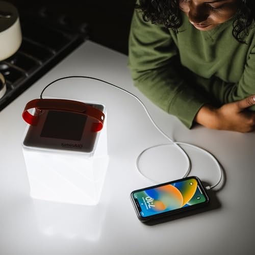 LuminAID Max 2-in-1 Inflatable Solar LED Camping Lantern & Phone Charger - style: 200 Lumens