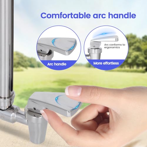 304 Stainless Steel Sight Glass Spigot, Compatible with Universal Gravity-Fed Water Filtration Systems, Clear Water Level View, Stainless Steel Handle - style: 7" Complete
