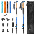 Hiking Poles, Ultra-Light Telescopic Trekking Poles,Portable Walking Sticks with Adjustable Height for Men and Women - color: Blue