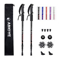 Hiking Trekking Poles, 2 Pack Walking Hiking Sticks for Men &Women | Collapsible, Lightweight, Anti Shock and Quick Lock System - color: black