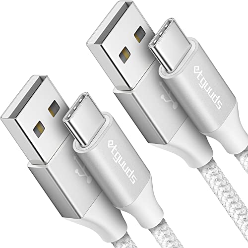 etguuds USB to USB C Cable 3ft, 2-Pack USB A to USB C Charger Cord Type C - color: White