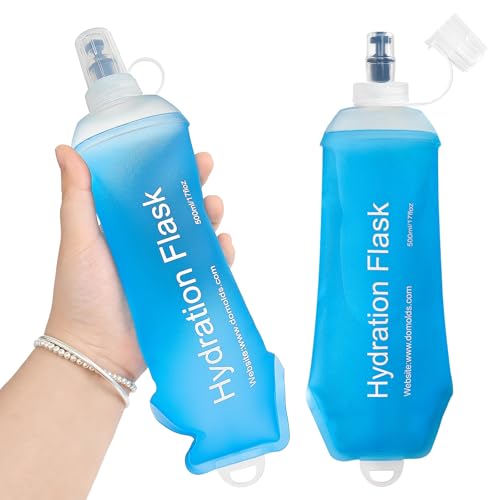 GUYI GYGYL Soft Flask, Collapsible Water Bottle for Sports, 500ml Blue 2pcs - color: 2Pcs 500ml Blue