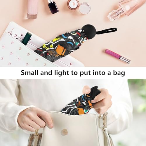 Mini Travel Sun & Rain Umbrella - color: Multi-color 18