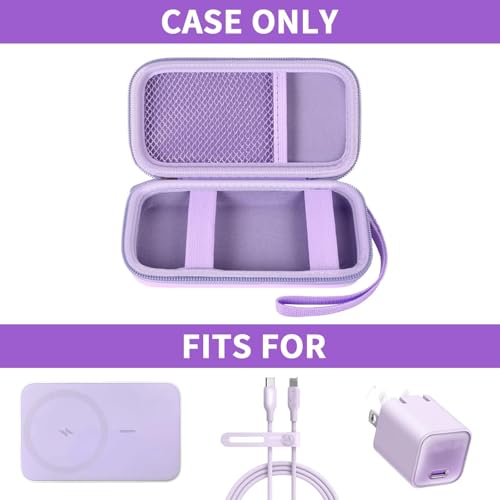 Power Bank Case for Anker MagGo 633/622/621/321 Portable Charger, Box Only - color: Lilac Purple, size: Medium