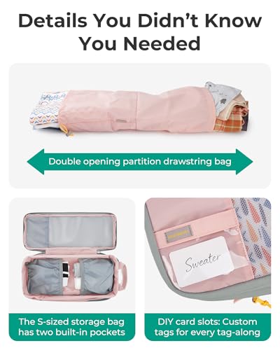 BAGSMART Compression Packing Cubes for Travel Essentials - color: Camel, size: Set of 6