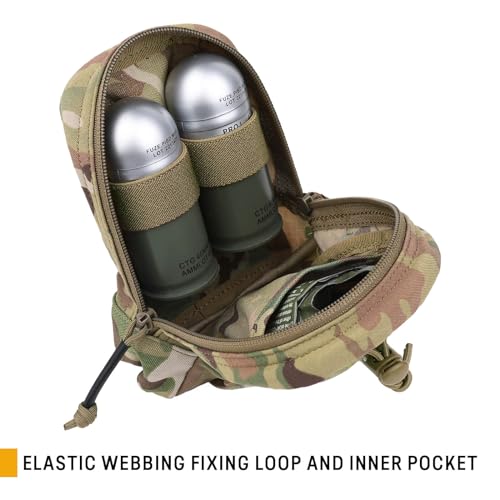 PETAC GEAR Tactical Vertical GP Pouch,Small MOLLE/Belt Medical Utility Organizer Pouches. - color: MC 01