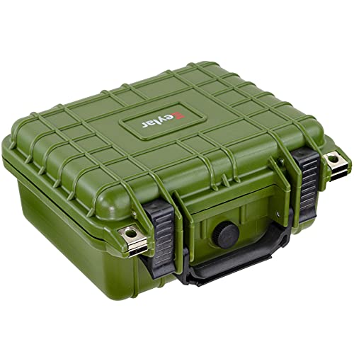 Eylar Small 10.62" Gear, Equipment, Hard Camera Case Waterproof with Foam TSA Standards (Green) - color: Green