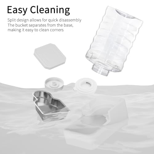RIZZARI 10L Filtered Dog Water Dispenser:Gravity Auto Refill - color: White with Lid & Filter, size: 10L
