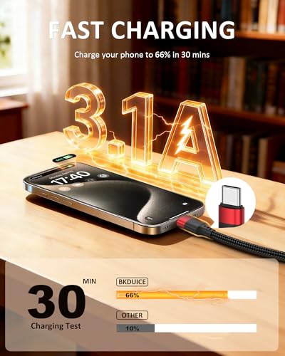 3ft USB C Cable, 3 Pack USB A to USB C Cable for iPhone 16 15, Nylon Braided Type C Charger Cord Fast Charging for Samsung Galaxy S25 S24 S23 S22 Ultra, Pixel 10 9 - size: 3 FT